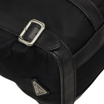 Prada Flap Shoulder Bag Black Nylon Leather — view 5