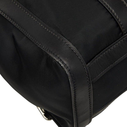Prada Flap Shoulder Bag Black Nylon Leather — view 7