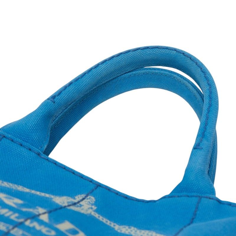 Prada Canapa Mini 2-Way Shoulder Bag Light Blue Canvas — view 8