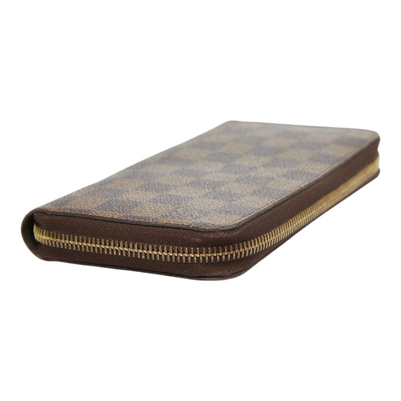 Louis Vuitton Damier Zippy Wallet Zip Around Brown Leather — view 7