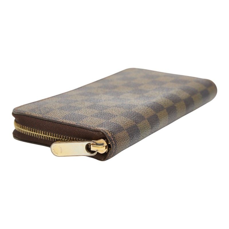 Louis Vuitton Damier Zippy Wallet Zip Around Brown Leather — view 5