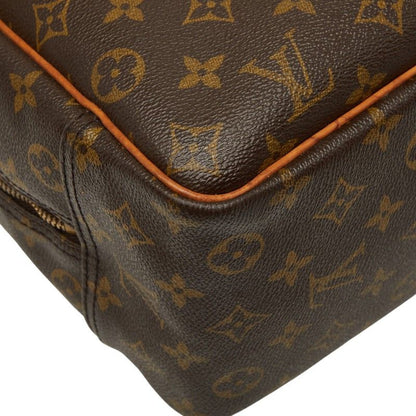 Louis Vuitton Monogram Deauville Handbag Brown Leather — view 5