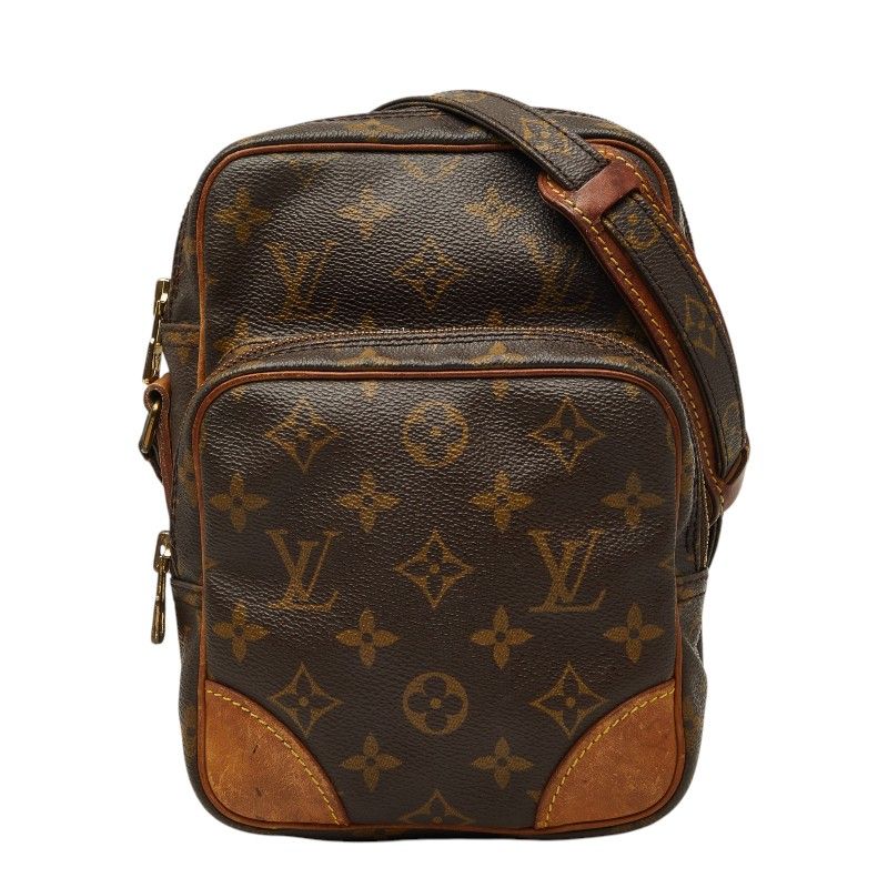Louis Vuitton Monogram Amazon Crossbody Shoulder Bag Brown Leather