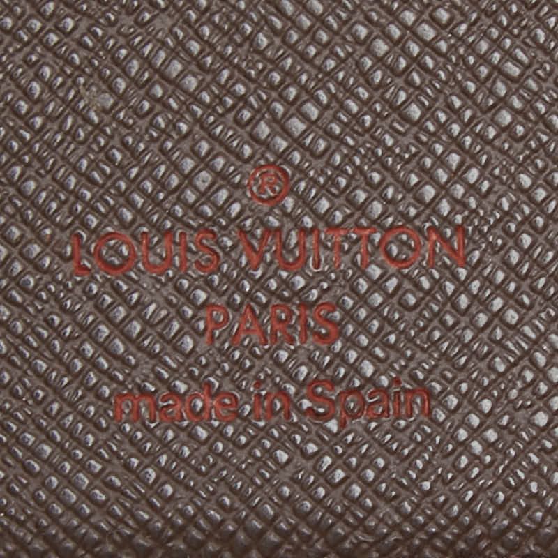 Louis Vuitton Damier Couverture Passport Case Brown Leather — view 8