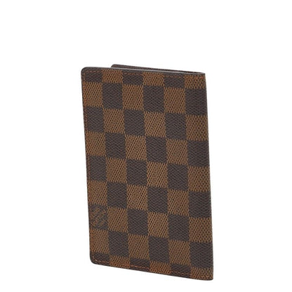 Louis Vuitton Damier Couverture Passport Case Brown Leather — view 2