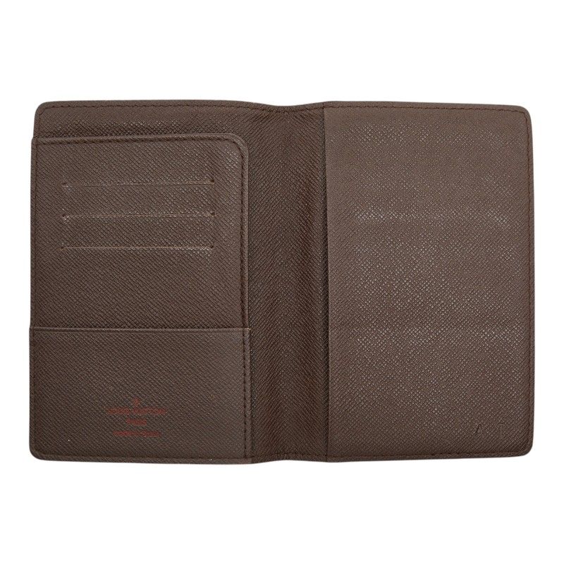 Louis Vuitton Damier Couverture Passport Case Brown Leather — view 7
