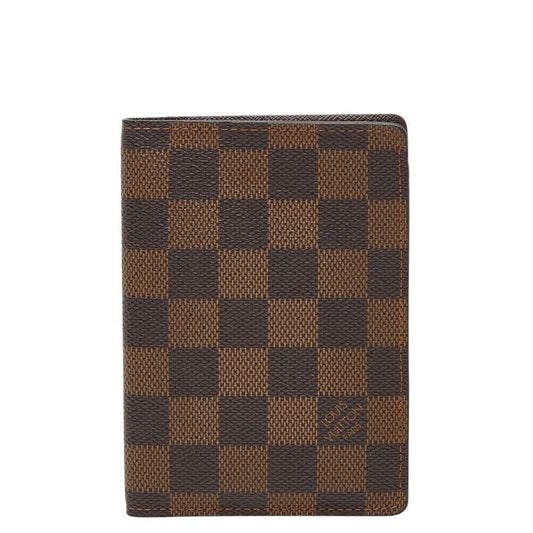 Louis Vuitton Damier Couverture Passport Case Brown Leather