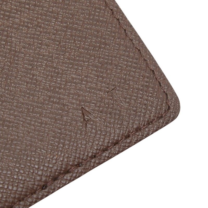 Louis Vuitton Damier Couverture Passport Case Brown Leather — view 6