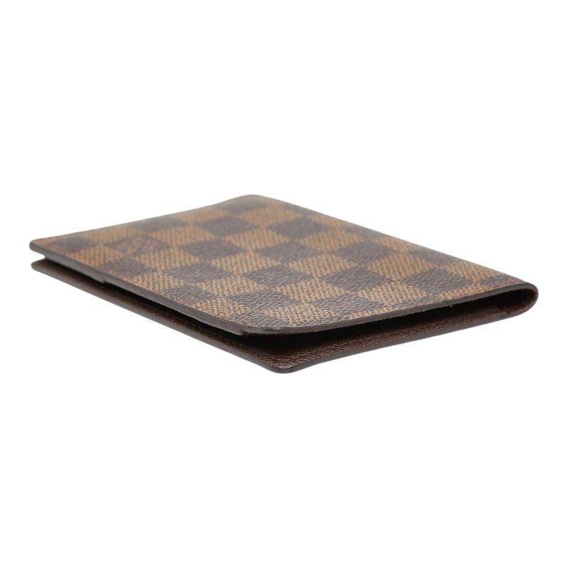 Louis Vuitton Damier Couverture Passport Case Brown Leather — view 5