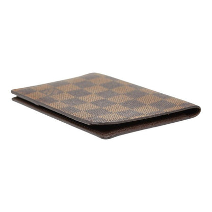 Louis Vuitton Damier Couverture Passport Case Brown Leather — view 5
