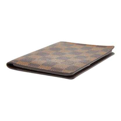 Louis Vuitton Damier Couverture Passport Case Brown Leather — view 4