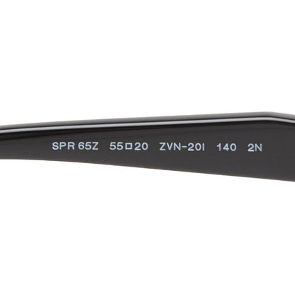 Prada Oval Frame Metal Sunglasses Black Silver Acetate 1- Eyewear — view 4