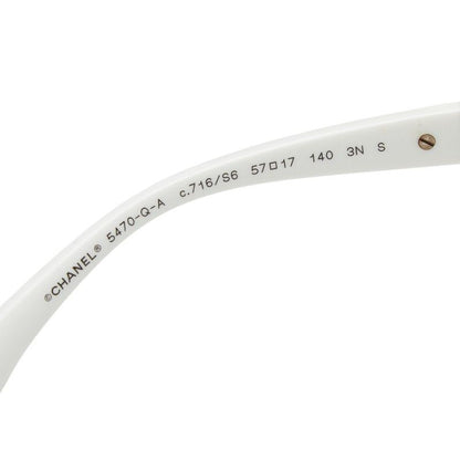 Chanel CC Logo Chain Gradient Sunglasses White Acetate 1- Eyewear — view 6