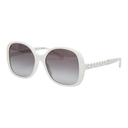 Chanel CC Logo Chain Gradient Sunglasses White Acetate 1- Eyewear