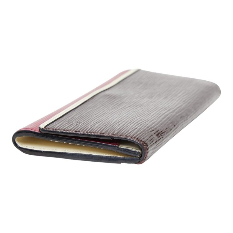 Louis Vuitton Epi Portefeuille Flor Wallet Wine Red Multicolor Patent Leather — view 7