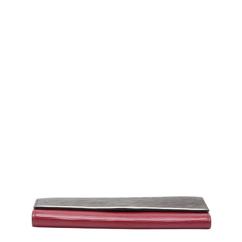 Louis Vuitton Epi Portefeuille Flor Wallet Wine Red Multicolor Patent Leather — view 3