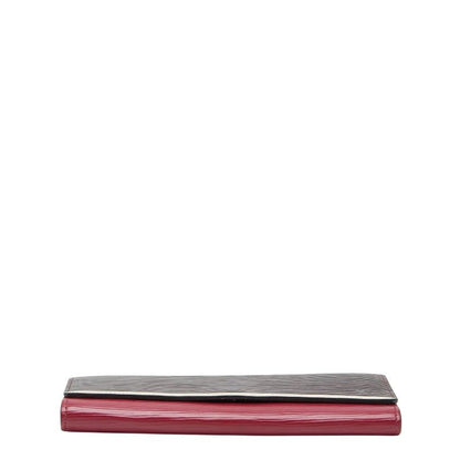 Louis Vuitton Epi Portefeuille Flor Wallet Wine Red Multicolor Patent Leather — view 3