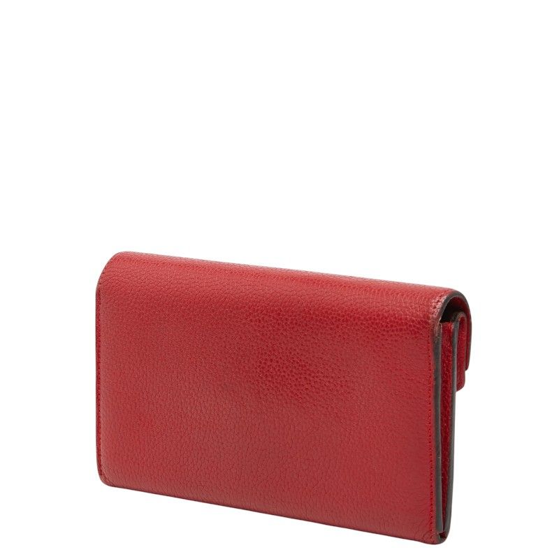 Louis Vuitton Monogram Portefeuille Double Wallet Red Brown Leather — view 2