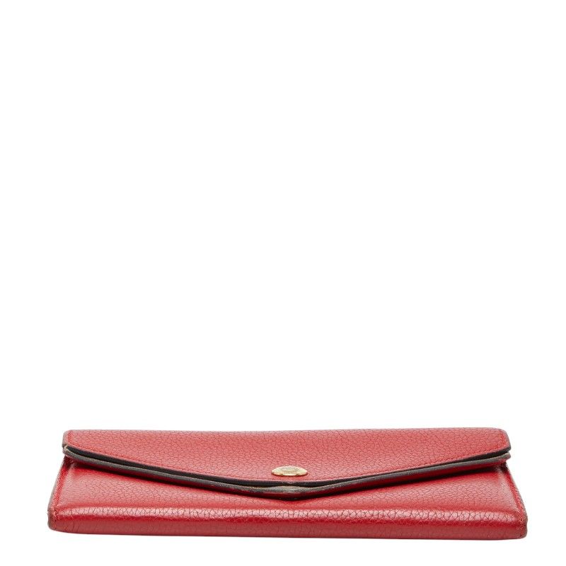 Louis Vuitton Monogram Portefeuille Double Wallet Red Brown Leather — view 3