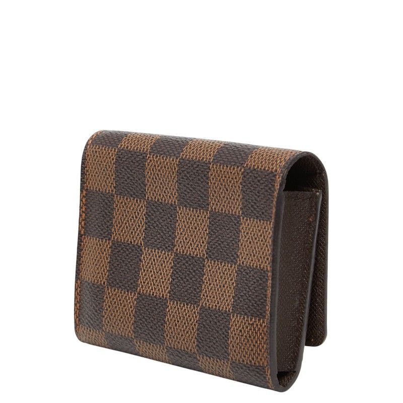 Louis Vuitton Damier Envelope Carte de Visite Card Case Passcase Brown Leather — view 2