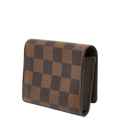Louis Vuitton Damier Envelope Carte de Visite Card Case Passcase Brown Leather — view 2