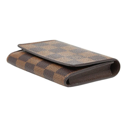 Louis Vuitton Damier Envelope Carte de Visite Card Case Passcase Brown Leather — view 4