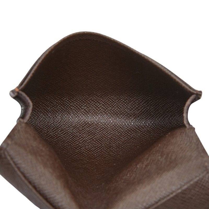 Louis Vuitton Damier Envelope Carte de Visite Card Case Passcase Brown Leather — view 9