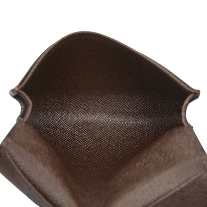 Louis Vuitton Damier Envelope Carte de Visite Card Case Passcase Brown Leather — view 9