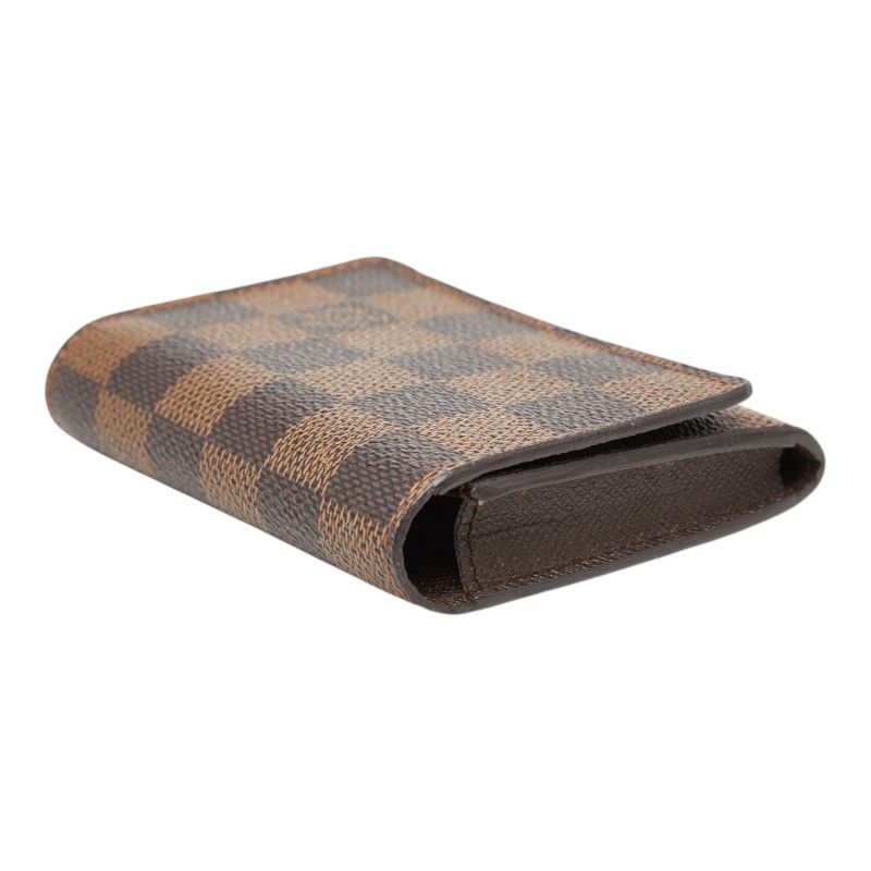 Louis Vuitton Damier Envelope Carte de Visite Card Case Passcase Brown Leather — view 6