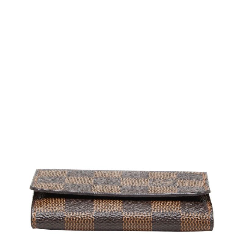 Louis Vuitton Damier Envelope Carte de Visite Card Case Passcase Brown Leather — view 3