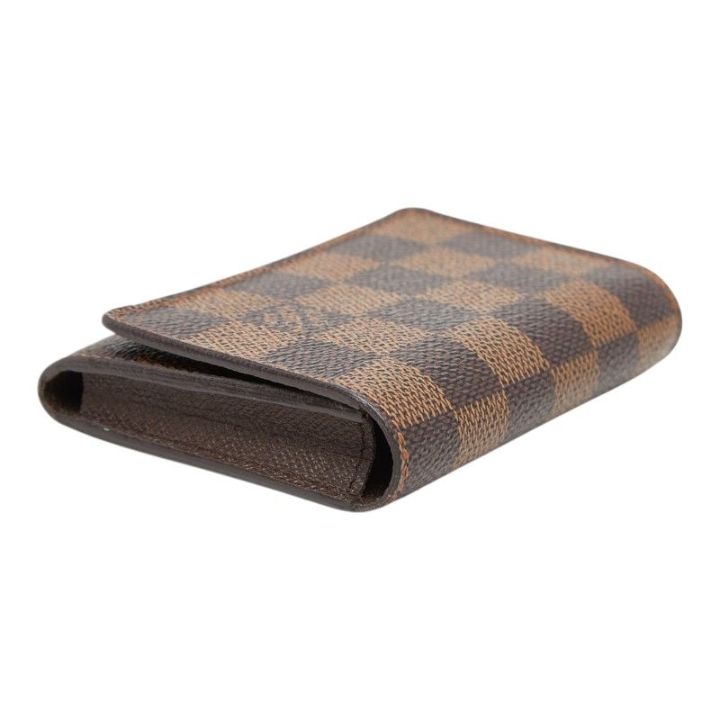 Louis Vuitton Damier Envelope Carte de Visite Card Case Passcase Brown Leather — view 7