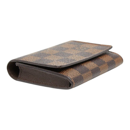 Louis Vuitton Damier Envelope Carte de Visite Card Case Passcase Brown Leather — view 5
