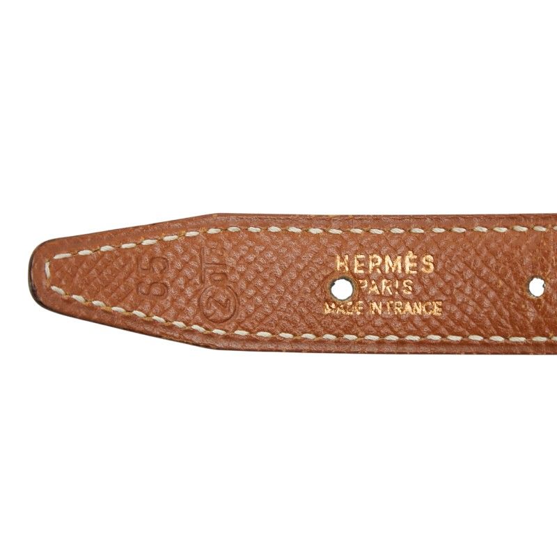 Hermes Constance Belt Reversible 65 Black Brown Box Calf Courchevel — view 8
