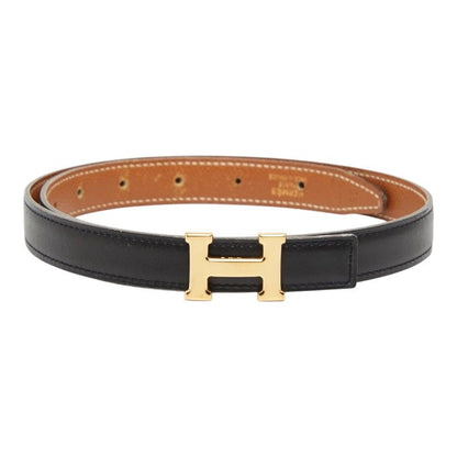 Hermes Constance Belt Reversible 65 Black Brown Box Calf Courchevel