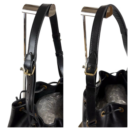 Louis Vuitton Petit Noe Drawstring Shoulder Bag Epi Leather Black Noir — view 8