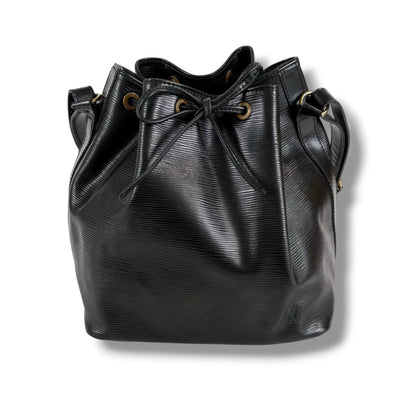 Louis Vuitton Petit Noe Drawstring Shoulder Bag Epi Leather Black Noir — view 2