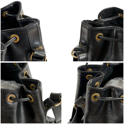 Louis Vuitton Petit Noe Drawstring Shoulder Bag Epi Leather Black Noir — view 5