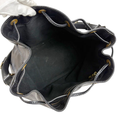 Louis Vuitton Petit Noe Drawstring Shoulder Bag Epi Leather Black Noir — view 9