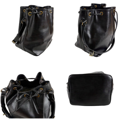 Louis Vuitton Petit Noe Drawstring Shoulder Bag Epi Leather Black Noir — view 4