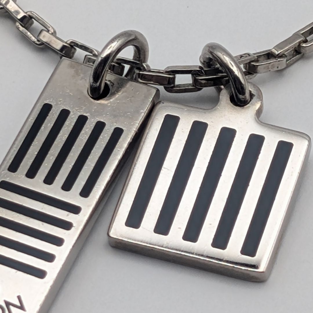 Louis Vuitton Collier Damier Colors Silver Necklace — view 4