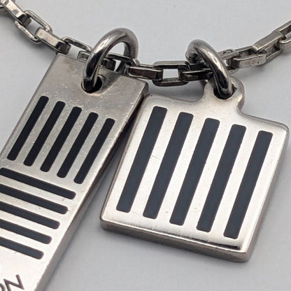 Louis Vuitton Collier Damier Colors Silver Necklace — view 4