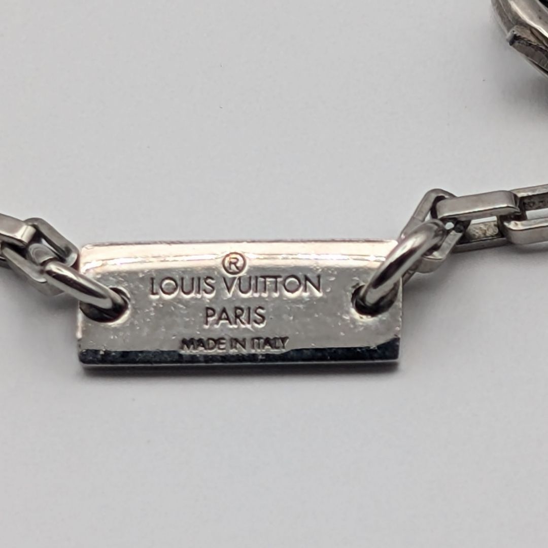 Louis Vuitton Collier Damier Colors Silver Necklace — view 6