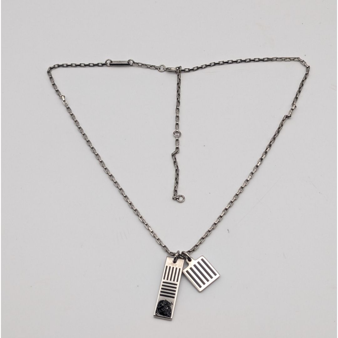 Louis Vuitton Collier Damier Colors Silver Necklace — view 8