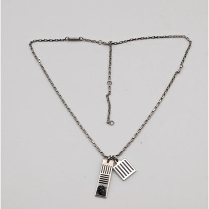Louis Vuitton Collier Damier Colors Silver Necklace — view 8