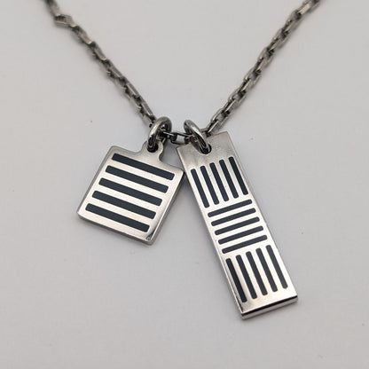 Louis Vuitton Collier Damier Colors Silver Necklace — view 2