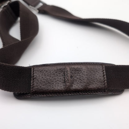 Gucci GG Canvas Shoulder Bag Crossbody Cross Brown — view 7