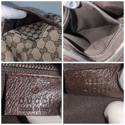 Gucci GG Canvas Shoulder Bag Crossbody Cross Brown — view 8