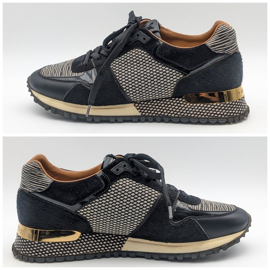Louis Vuitton Run Away Line Epi Leather Calf Hair Sneakers Rare — view 2