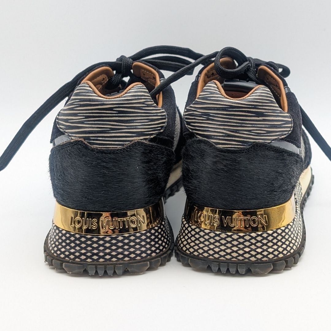 Louis Vuitton Run Away Line Epi Leather Calf Hair Sneakers Rare — view 4