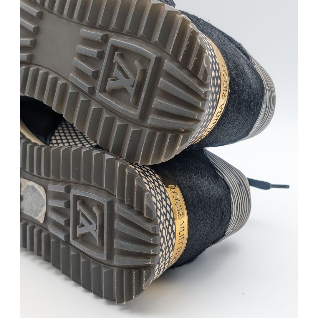 Louis Vuitton Run Away Line Epi Leather Calf Hair Sneakers Rare — view 9